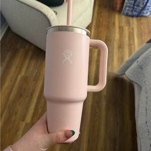 Hydro Flask Pink Tumbler with Handle